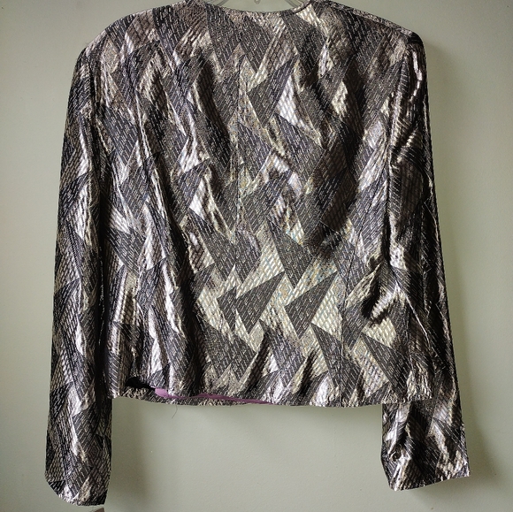 NWT Jones New York Metallic Silk Party Jacket - Picture 3 of 9